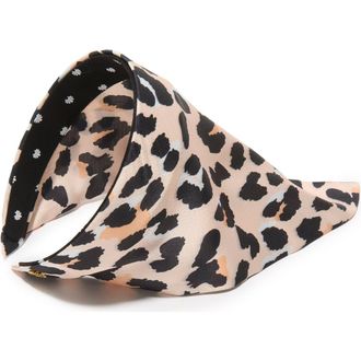 Lele Sadoughi Jackie Silky Handkerchief Headband in Leopard 960 at Nordstrom