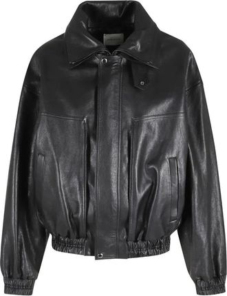 Magda Butrym Leather Aviator Jacket