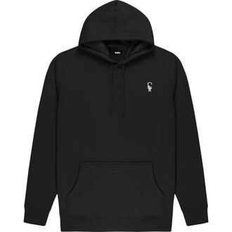 Dalix Astronaut Midweight Fleece Classic Hooded Sweatshirt in Black at Nordstrom, Size Xx-Large