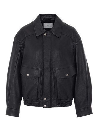 Dunst Black Oversized Leather Jacket