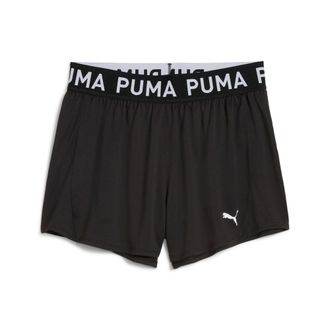 Puma Trainingsshorts PUMA W STRONG KNIT SHORT 3, Damen, Gr. XL, N-Gr, schwarz (puma schwarz), Jersey, Obermaterial: 100% Polyester, regular fit kniefrei, H