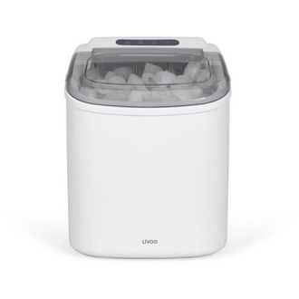 Livoo Macchina per ghiaccio - LIVOO - DOM484 - Fino a 12 kg/g - Serbatoio 1,2 L - Cassetto ghiaccio 600 g - 9 cubetti per ciclo - Autopulente