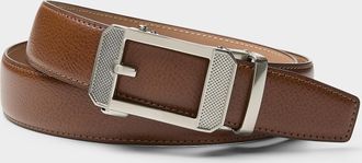Le 31 Mens Textured automatic-buckle belt