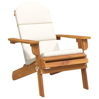 vidaXL Vidaxl - Silla De Jard&iacute;n Adirondack Con Cojines Madera Maciza Acacia