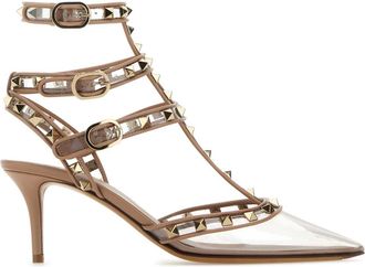 Valentino Garavani Pvc And Leather Rockstud Pumps