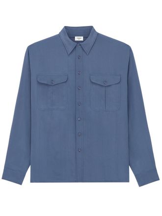 Saint Laurent Navy Blue Regular Shirt