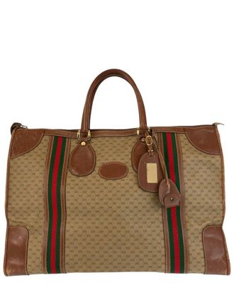 Gucci Vintage Micro Gg Supreme Boston Bag (Authentic Pre-Loved)