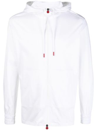 Kiton Hoodie met trekkoord - Wit