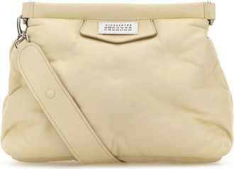Maison Margiela Glam Slam Classique Small - Dames - Schoudertassen - Beige - ONE Size - Leer - Tassen