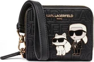 Karl Lagerfeld Meribel Wallet in Black/gold at Nordstrom