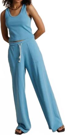perfectwhitetee Noa French Terry Pocket Pant In Milky Blue