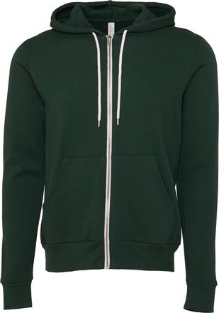 Bella + Canvas Canvas Unisex Zip-up Polycotton Fleece Hooded Sweatshirt / Hoodie