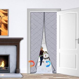 No Brand Cortina Magn&eacute;tica Para Puerta, 100 X 220 Cm, Versi&oacute;n Mejorada Y Reforzada, Cortina Aislante, Resistente Al Fr&iacute;o, Aislante T&eacute;rmico, Resistente Al Vient