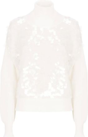 Fabiana Filippi Coltrui verfraaid met pailletten - Wit