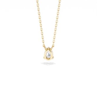 The Diamond Store Wanderlust Floating Pear Cut Lab Diamond Solitaire Necklace 0.33ct H/SI in 18K Gold Vermeil