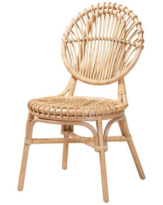 Baxton Studio Iris Modern Bohemian Rattan Dining Chair