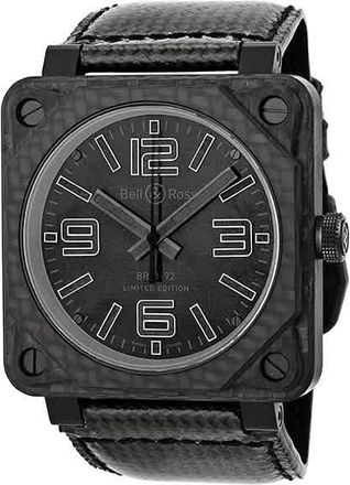 Bell & Ross Aviavtion Carbon Fiber Phantom Black Dial Automatic Mens Watch BR0192-CA-FIBER-PH