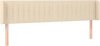 vidaXL Cabecero Con Led De Tela Crema 163x16x78/88 Cm Vidaxl