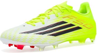 adidas F50 League Fg/Mg Soccer Cleats Shoes Team Solar Yellow/Black/Lucid Red : Mens 12.5 - Womens 13.5 Medium, Synthetic