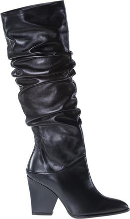 Stuart Weitzman Hoge Hakken Laarzen - Dames - Laarzen met Hak - Zwart - 35 EU - Leer - Schoenen