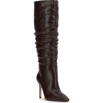 Jessica Simpson Ohena Slouch Knee High Boot in Dark Truffle at Nordstrom Rack, Size 9.5