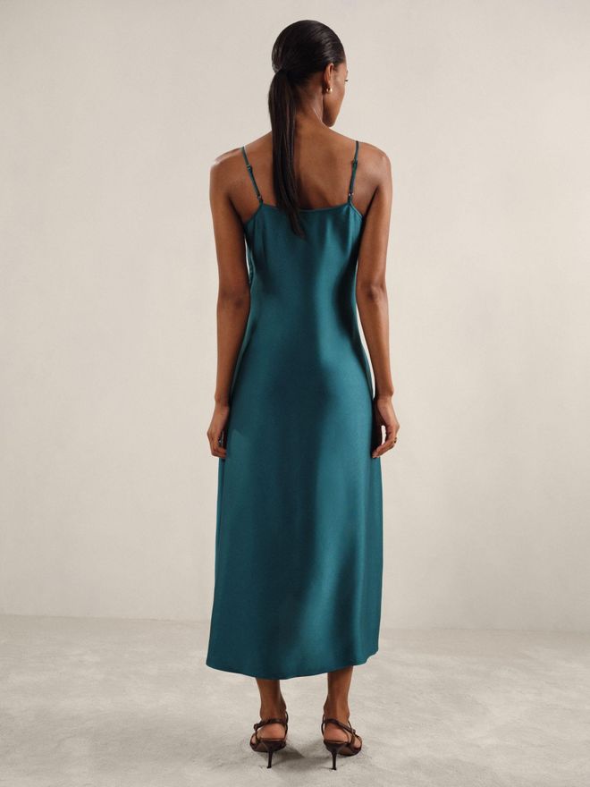 Reiss Womens Dark Green Satin Drape-Detail Slip Dress, Size: 10 from  118.00 - on Stylight