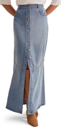 Splendid Lounge Denim Maxi Skirt in Indigo Blue at Nordstrom, Size X-Large