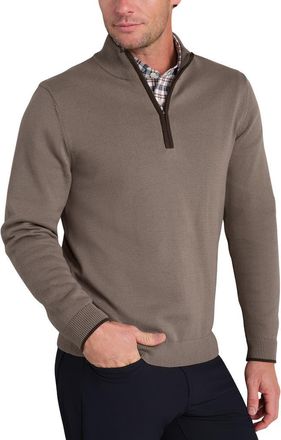 Rhone Commuter Quarter Zip Sweater in Foggy Taupe at Nordstrom, Size Xx-Large