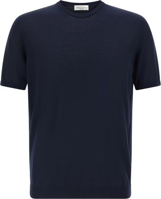 Roberto Collina Blue Cotton Sweater