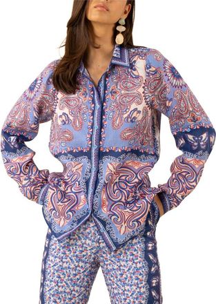 Hale Bob Harlee Long Sleeve Linen Top