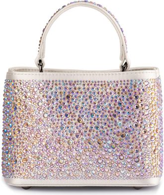 Olga Berg Daniel Hotfix Top Handle Bag in Ivory Pastel at Nordstrom Rack