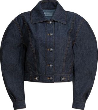 Givenchy Womens Classic Collar Balloon Sleeves - Dark Blue Cotton - Size EU 40 (Womens)