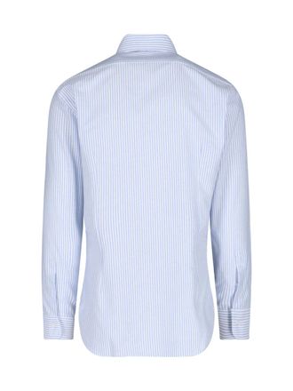 Barba Mens Shirts Blue Cotton