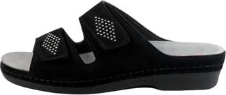 Helle Comfort Womens Tempest Comfort Slide Sandals In Black