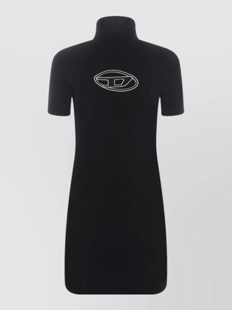 Diesel short sleeve turtleneck mini dress