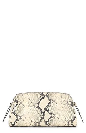 Staud Maude Convertible Leather Clutch in White Snake at Nordstrom