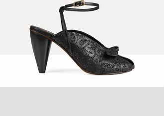 Vivienne Westwood Bow Peep Shoe Lacy Leather/leather Black 3-36 Women