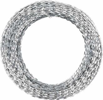 vidaXL Vidaxl - Alambre Para Concertina Bto-22 Con Clips Acero Galvanizado 150m
