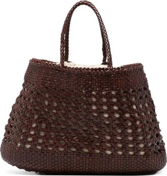 Dragon Diffusion Santa Cano interwoven tote bag - women - Buffalo Leather - OS - Brown
