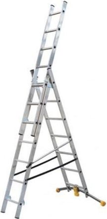 Hailo 1420-801-escalera Combinada De 3 Tramos Con Estabilizador Curvo Hobbylot (3x7)