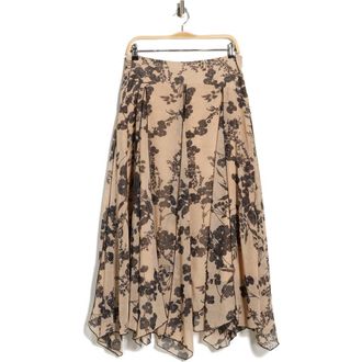 Ted Baker Floral Godet Maxi Skirt in Hummus at Nordstrom Rack, Size X-Small