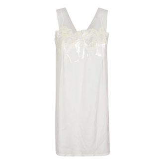 Maison Margiela White Silk Slip Dress - female - Maison Margiela - Short Dresses - Beige - XS - Dresses