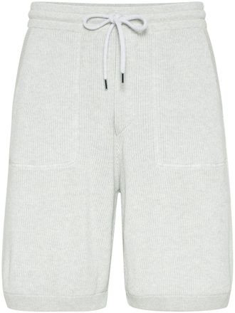 Brunello Cucinelli Gebreide bermuda shorts - Grijs