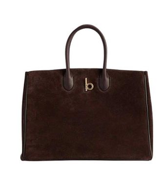 Burberry Brown Suede Rocking Horse Tote Size M