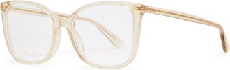 Gucci Square-frame Optical Glasses - Brown Brown - One Size