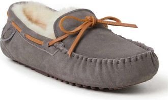 Dearfoams Fireside By Dearfoams Mens Victor Genuine Shearling Moccasin Slipper