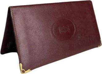Cartier Pre-owned ID Holder - Dames - Vintage Accessoires - Rood - ONE Size - Leer - Vintage