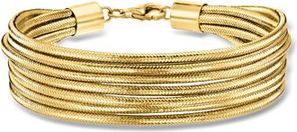 Ross-Simons Italian Flex Multi-Row Bracelet With 18kt Gold Over Sterling