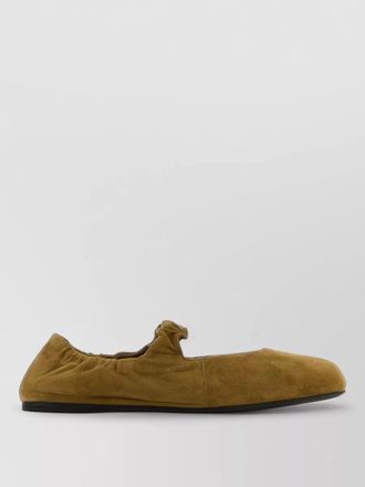Miu Miu suede leather ballerina shoes
