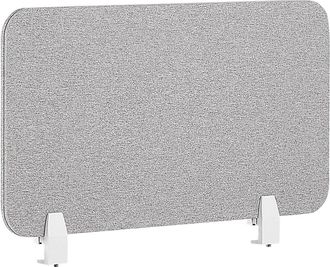 Beliani Panel Separador Gris Claro 80 X 40 Cm Poli&eacute;ster Pet Pantalla Ac&uacute;stica Oficina Wally